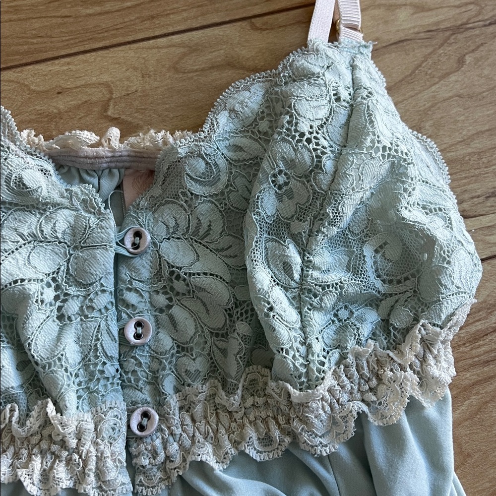 HaH Hot As Hell Lace Pajama Set light blue - Picture 2 of 8